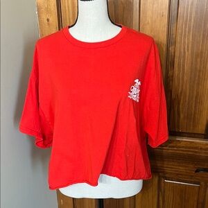 Women's Red Casual T-Shirt